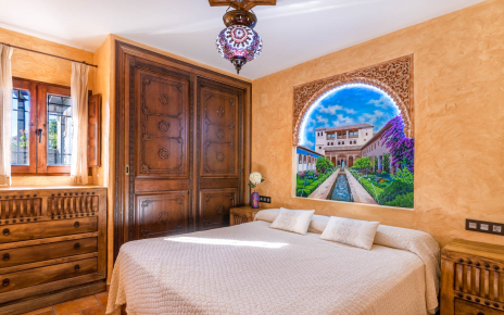 Master bedroom with king size bed